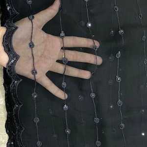 Black chiffon duppata