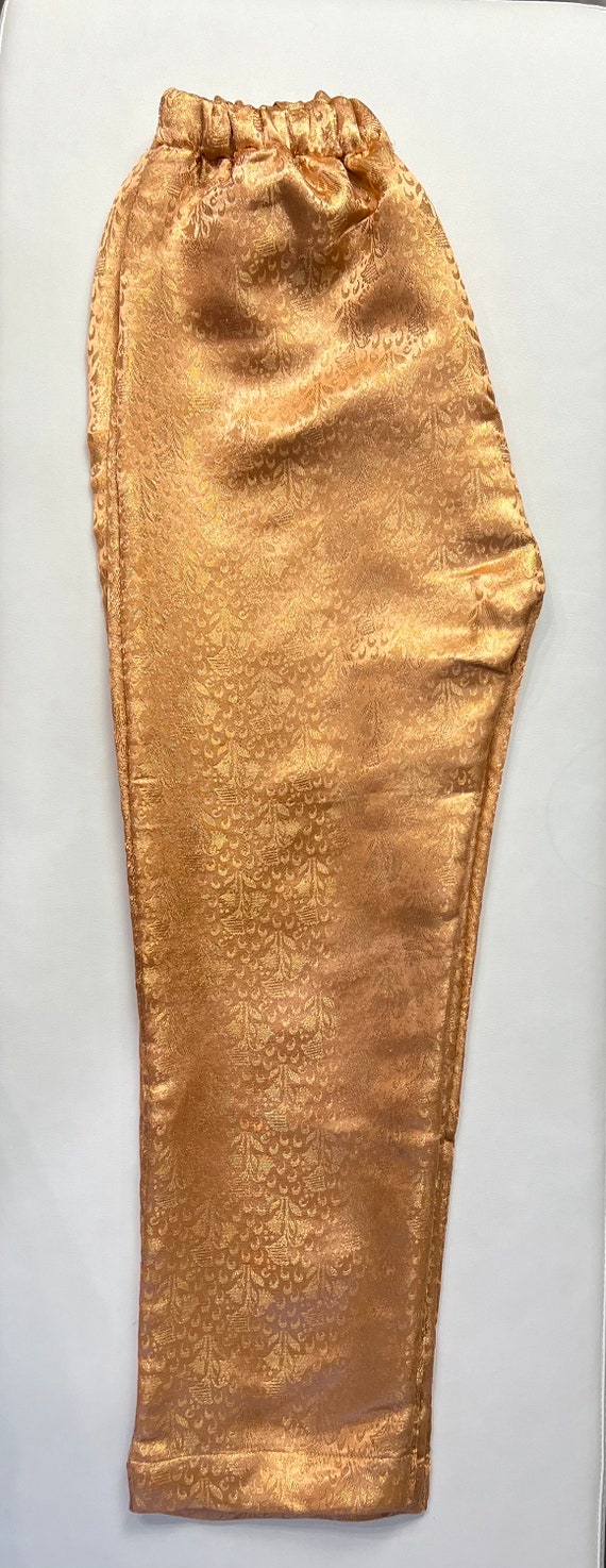 Jamawar Peach Gold Trouser Pants - Etsy