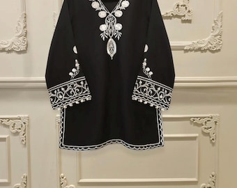 2pc pure Korean silk embroidered aghanoor Pakistani Indian Bangladeshi desi designer eastern wear shalwar kameez