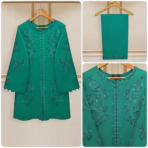 2PC digital embroidered Cambric Pakistani Indian Bangladeshi desi shalwar kameez