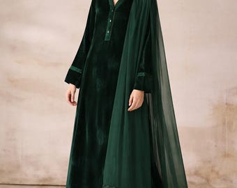 3pc velvet Baroque velvet Pakistani Indian Punjabi Bangladeshi Punjabi desi Designer Shalwar Kameez