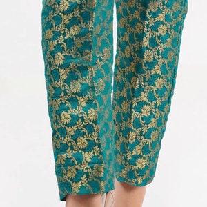 Green and Gold Jamawar trouser