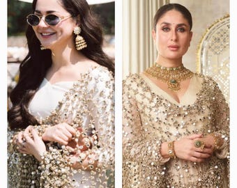 Poshida Sheesh Foil Mirror Work Dupatta Punjabi Pakistani Indian Bangladeshi Bridal designer bollywood duppata wedding veil