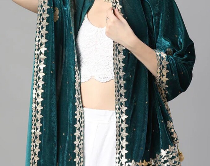 Navy Blue Heavy Gotta Patti Net Dupatta main image 0
