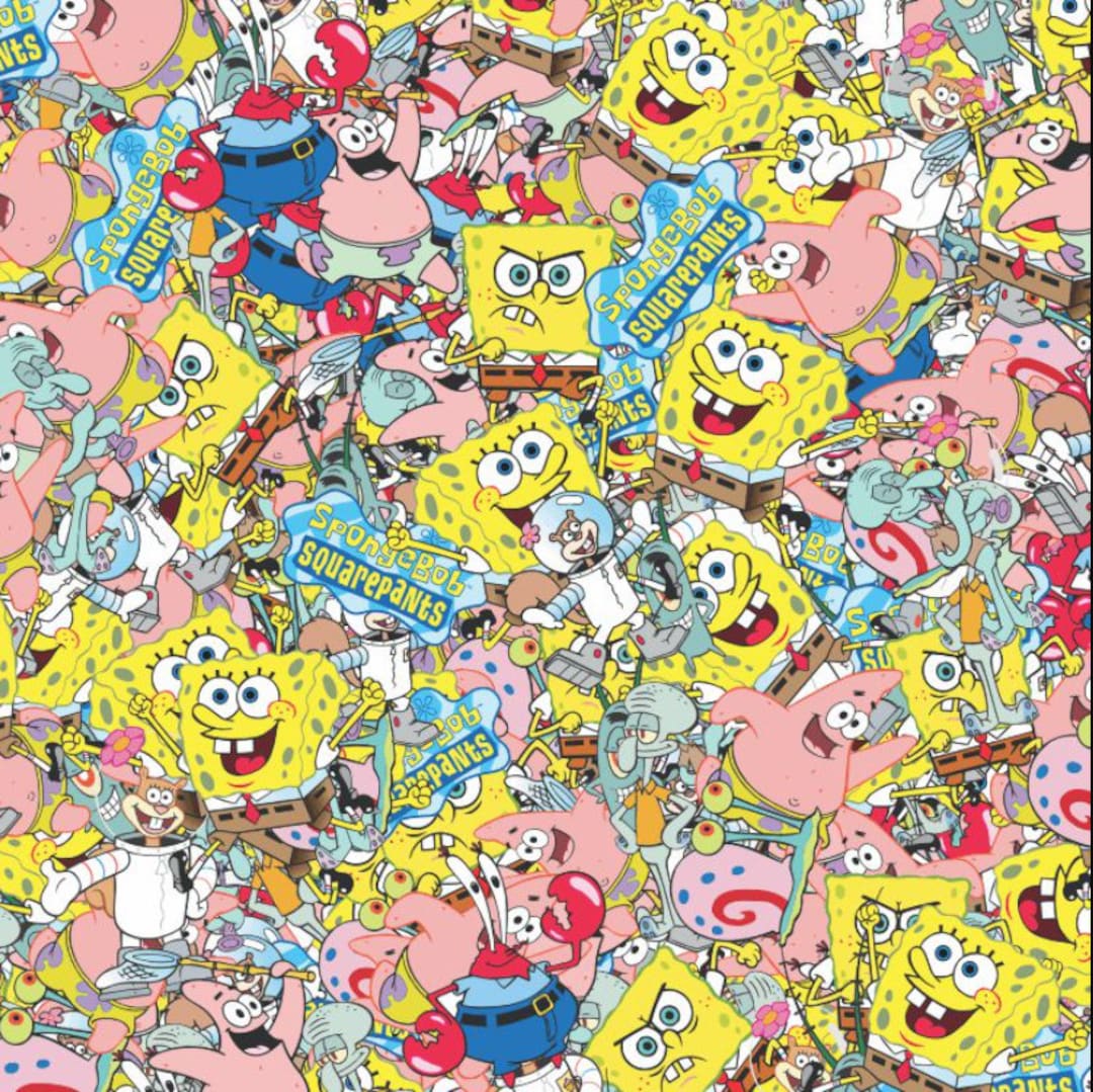 Spongebob Gift Wrap Spongebob Wrapping Paper Spongebob Etsy