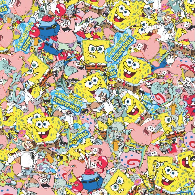 Spongebob Christmas Wrapping Paper 