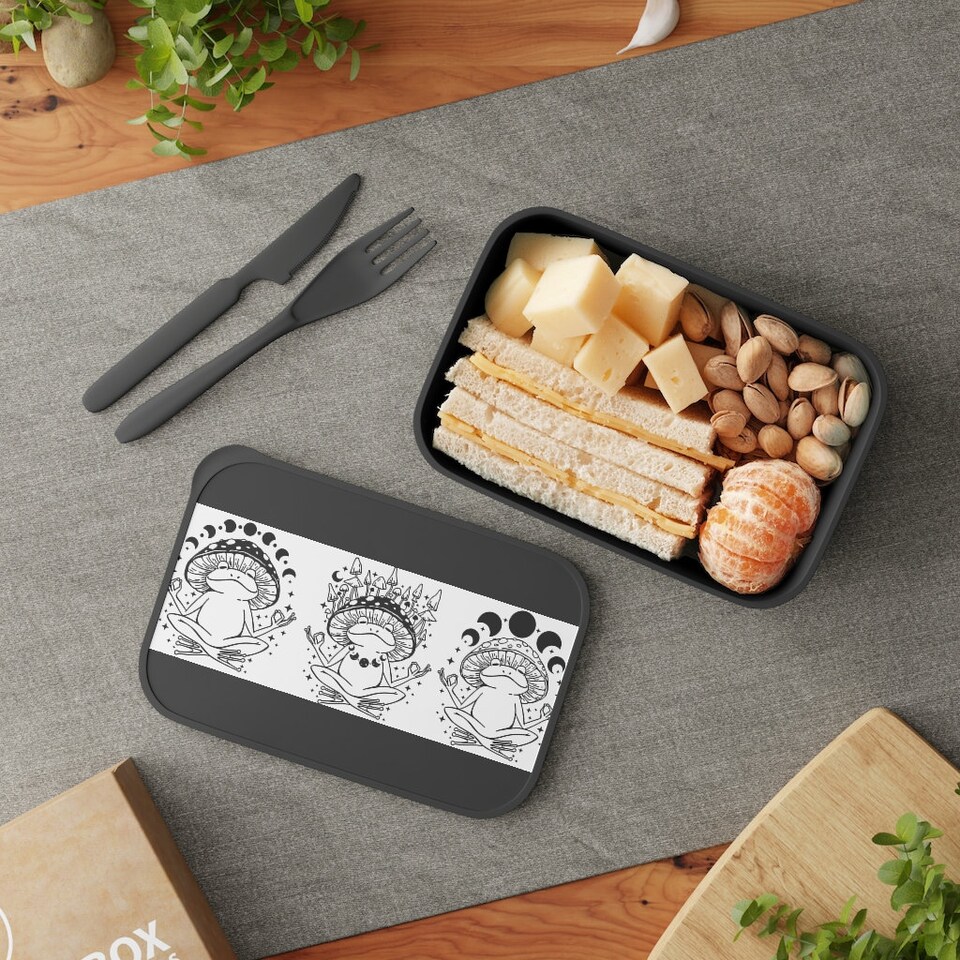 Discover PLA Bento Box with Band and Utensils