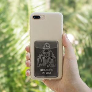 ¡Cree en mí! Inserto de tarjeta de billetera grabada - Regalo de tarjeta de metal grabado ligero y rígido - Lleve una bendición con usted - Regalo perfecto