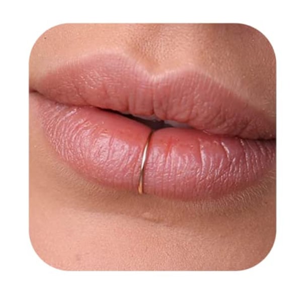 Faux Lip Ring in 14k Gold Filled - No Piercing Needed-lip cuff, faux lip ring, fake piercing