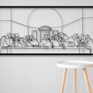 The Last Supper Metal Wall Art, Metal Last Supper, Last Supper Wall Art, Last Supper Minimalist, The Last Supper Modern, Christian Metal Art
