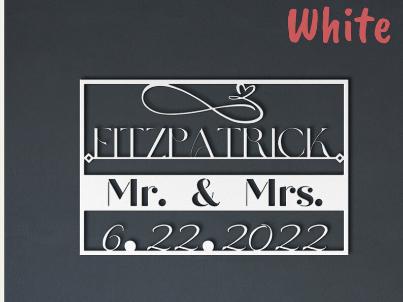 Personalized Mr. and Mrs. Date Metal Sign Personalized - Etsy