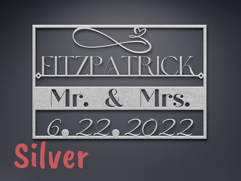 Personalized Mr. and Mrs. Date Metal Sign Personalized - Etsy