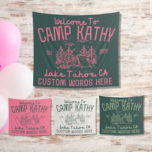 Camp Bachelorette Banner Custom Camp Bach Flag Camping Bachelorette Decorations Bachelorette Party Flag Bride To Be Banner Camp Bach Sign