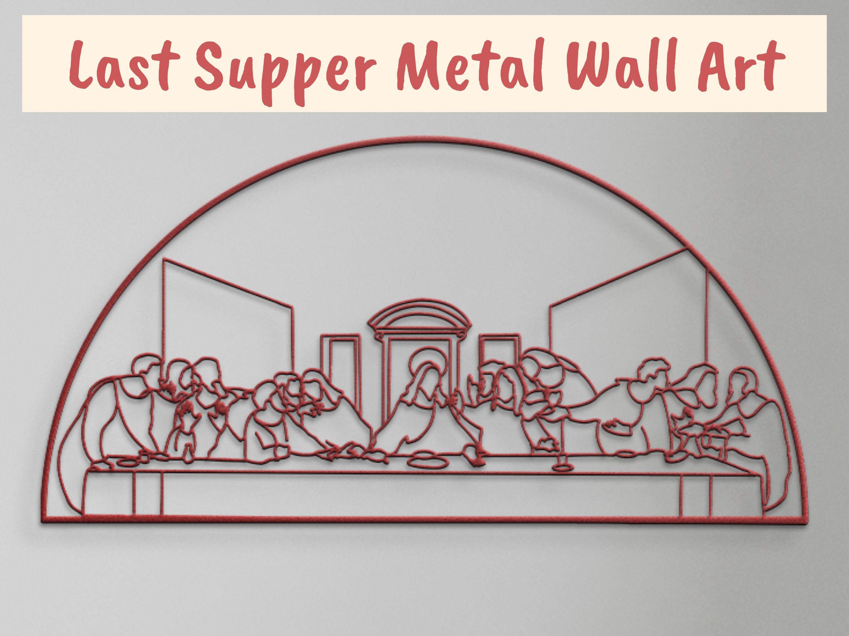 Last Supper Wall Art the Last Supper Metal Last Supper Etsy
