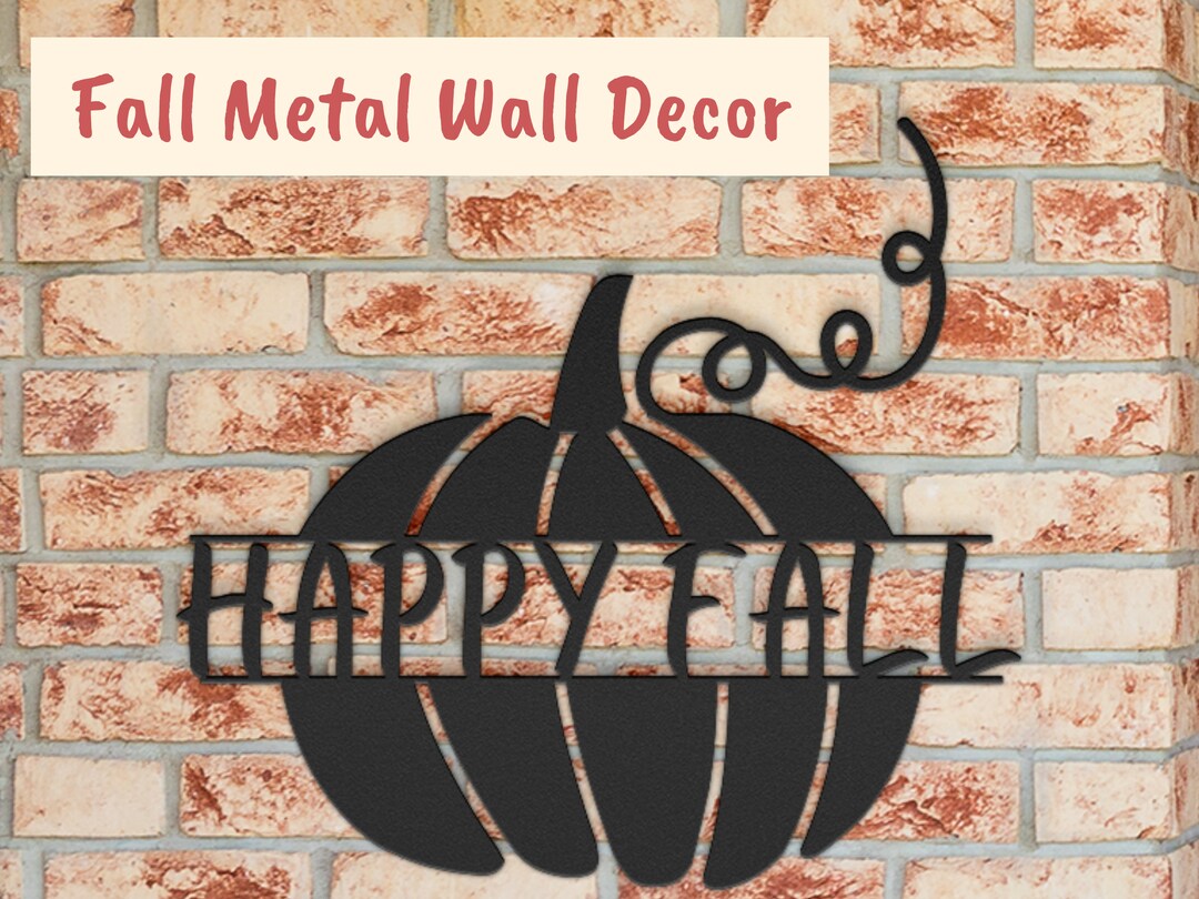 Fall Pumpkin Wall Art, Metal Wall Decor, Fall Decor, Fall Wall Decor