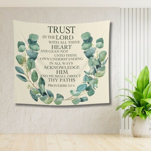 Christian Tapestry Christian Bible Art, Bible Verse Tapestry, Christian Wall Tapestry, Canvas Banner Bible Verse, Scripture Tapestry