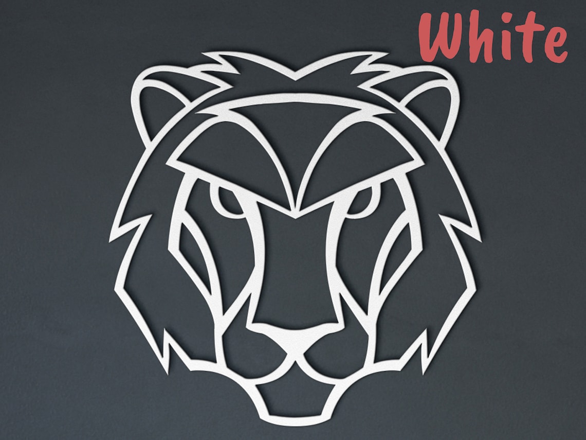 Leo Metal Art Wall Decor Lion Artwork Lion Head Metal Wall Etsy