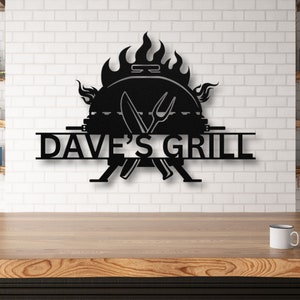 Barbecue Sign Personalized, Backyard BBQ, Personalized Family Grill Sign, Grill Master Sign, Grilling Gift, Grill Sign, Custom BBQ Sign