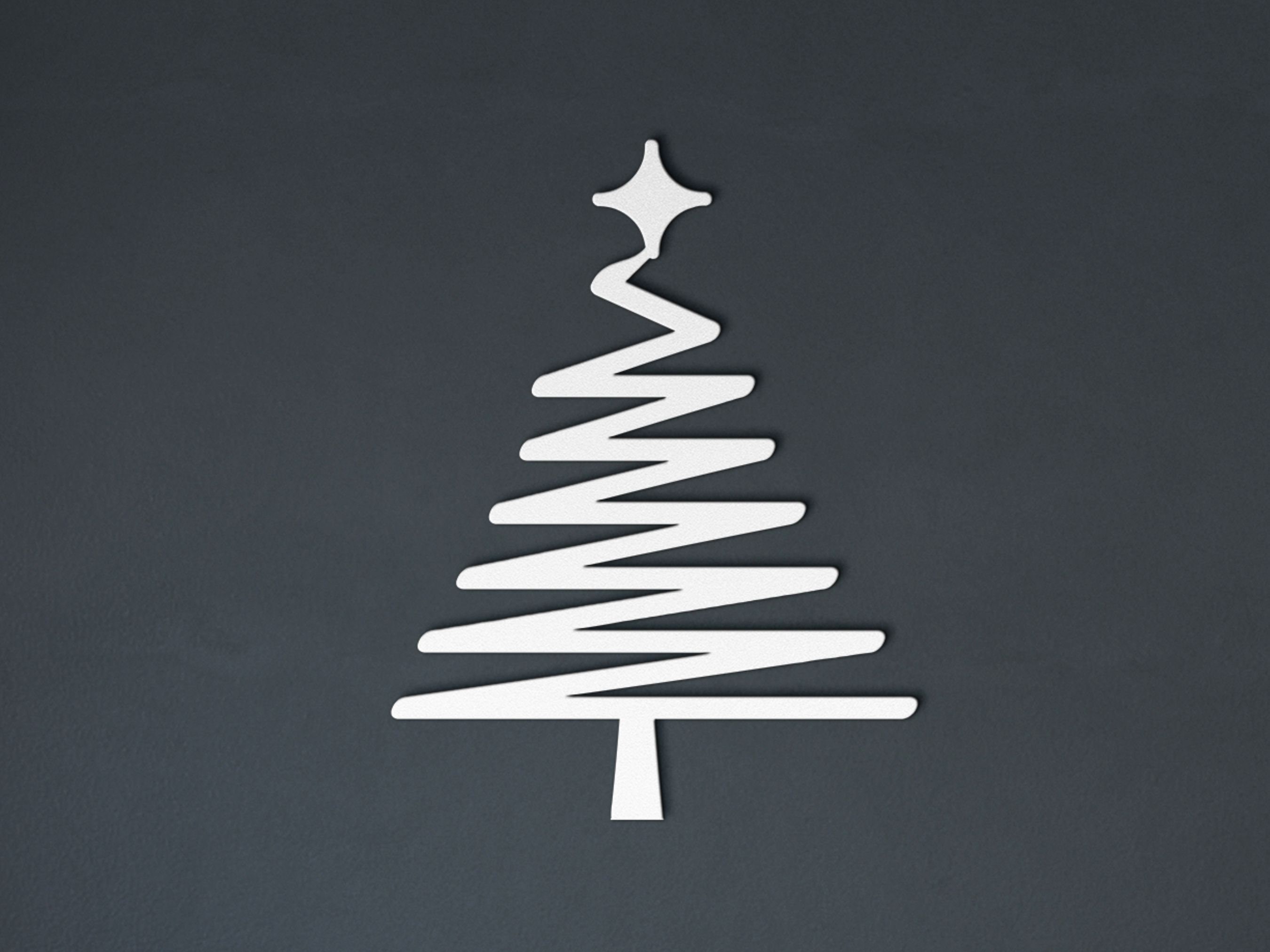 Spiral Tree Metal Art Christmas Wall Décor Holiday Metal Etsy