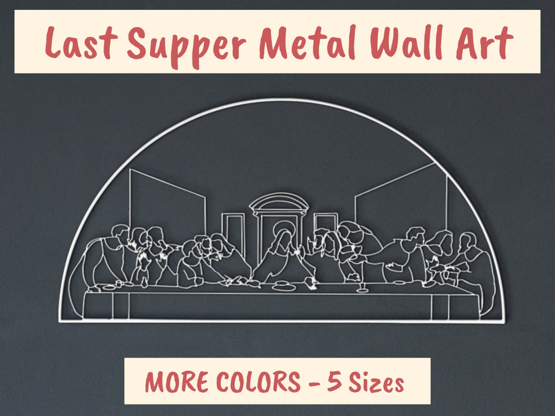 Last Supper Wall Art the Last Supper Metal Last Supper Etsy