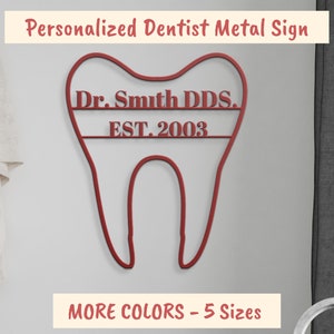 DENTIST SIGN, Dental Office Sign, Personalized Dental Office Sign, Dental Student Gift, Dental Office Decor, Dental Gifts, Dental Wall Art