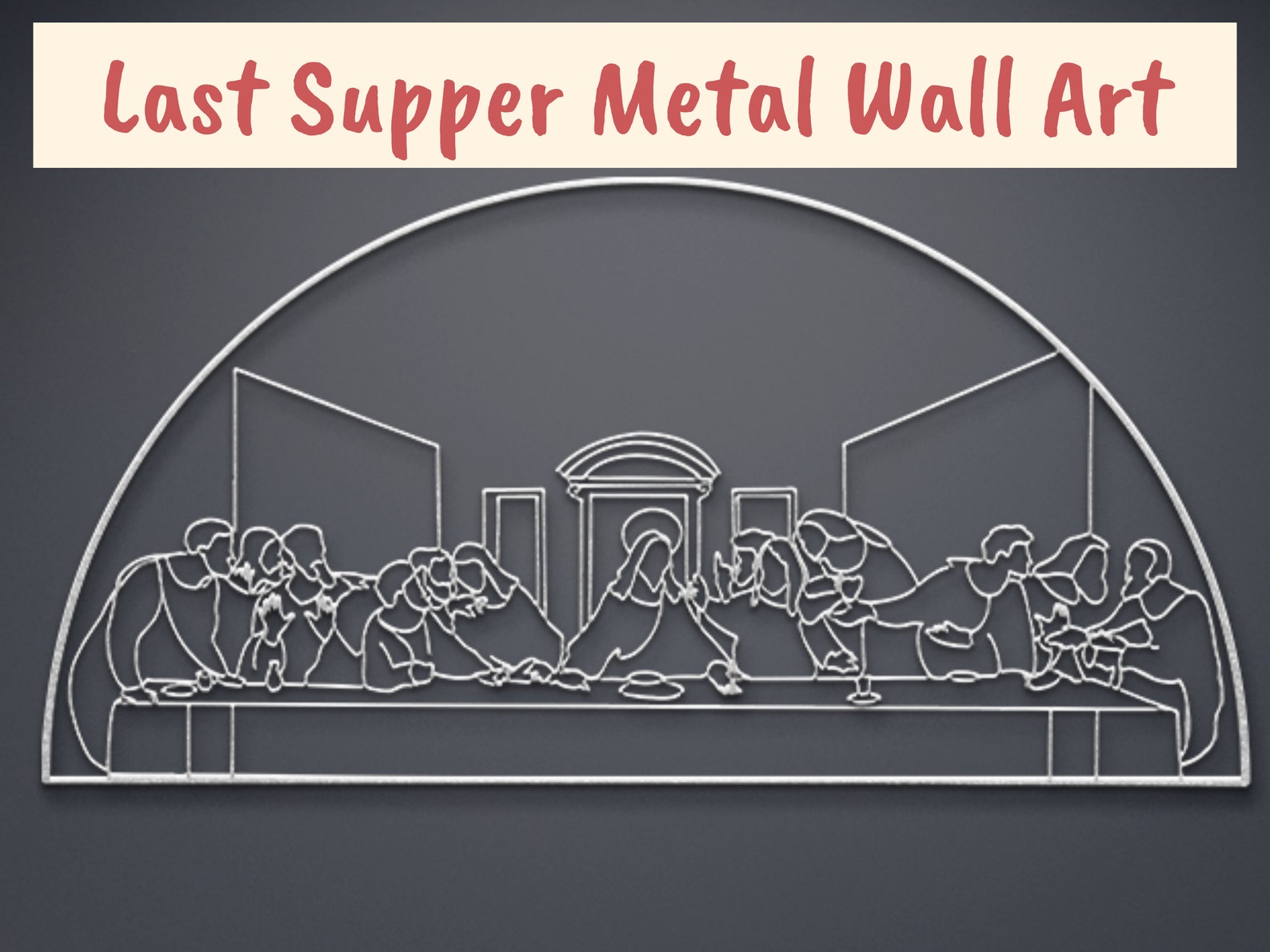 Last Supper Wall Art the Last Supper Metal Last Supper Etsy