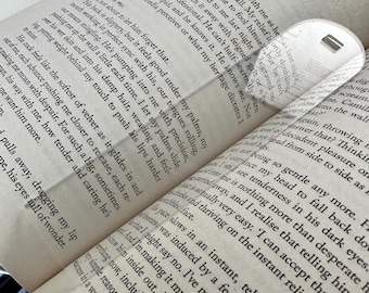 Blank Arched Acrylic Bookmark with Ribbon Slot | Book Accessories | Blank Bookmark | Booktok