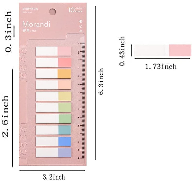 Multi-tool Sticky Tabs with Ruler Annotating Tab Journal Stationery Agenda Bookmark Office image 10