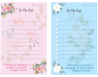 To do lists pink and blue