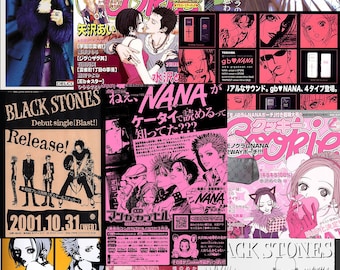 Nana Anime Posters A4 90s Posters Aesthetic Wall Collage Kit Aesthetic Wall Art DIY Wall Posters Room Decor Dorm Room Decor Vsco collage kit
