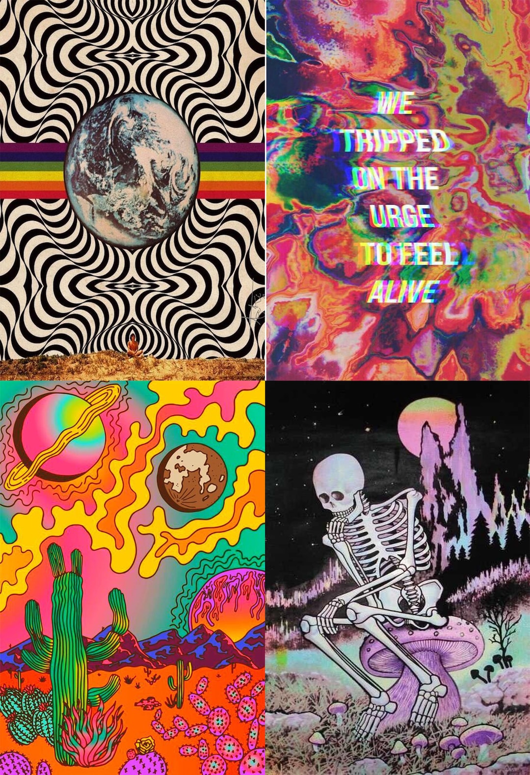 Trippy HIGH RESOLUTION Psychedelic Wall Collage Kit Indie Aesthetic Teen  Trippy Room Decor Dorm Decor Photo Collage Kit Wall Collage - Etsy, image size:1080x1579