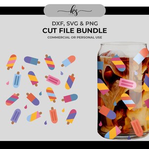 CUTE POPSICLE Svg - Cut File for Cricut or Silhouette - Cute Summer Svg - Colorful Svg - Popsicle Graphic - Svg for Cricut - Pattern Svg