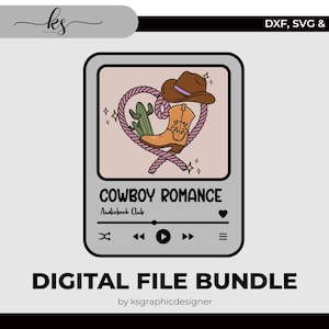 AUDIOLIBRO DE ROMANCE DE VAQUEROS Svg - Archivo recortable para Cricut, Silhouette o similar - Booktok Svg - Bookish Svg - Book Lovers Svg - Svg para Cricut