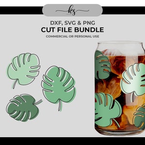 MONSTERA LEAVES Svg - Cut File for Cricut or Silhouette - Tropical Leaf Svg - Boho Svg - Monstera Leaf Graphic - Svg for Cricut