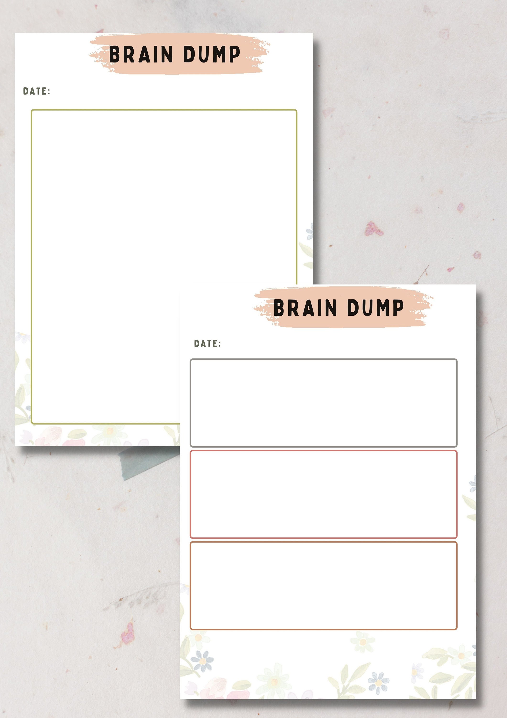 Brain Dump Planner Printable PDF - Etsy