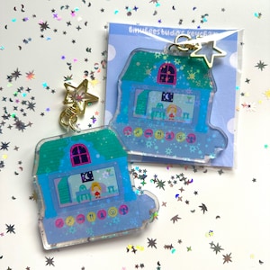 Muffy Pixel Chix holographic keychain – girly nostalgic bag charm