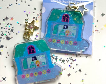 Muffy Pixel Chix holographic keychain - Harvest Moon