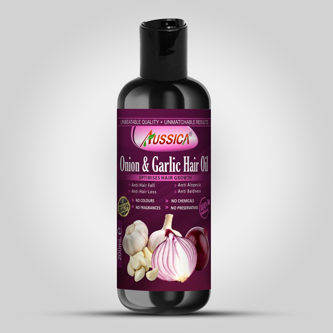 Red Onion & Garlic Hair Oil 100 Natural Hair Growth Oil Etsy