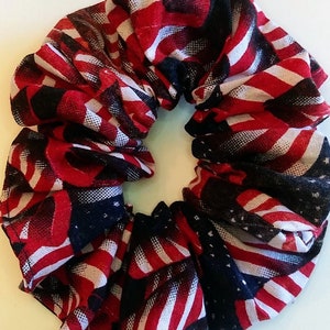 Flag Print 2 Scrunchie, 4th of July Scrunchie, 4th of July Hair, Fourth of July, 4th of July