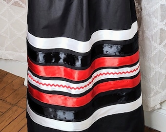 Ribbon Skirt, Native American Ribbon Skirt, Black Ribbon Skirt