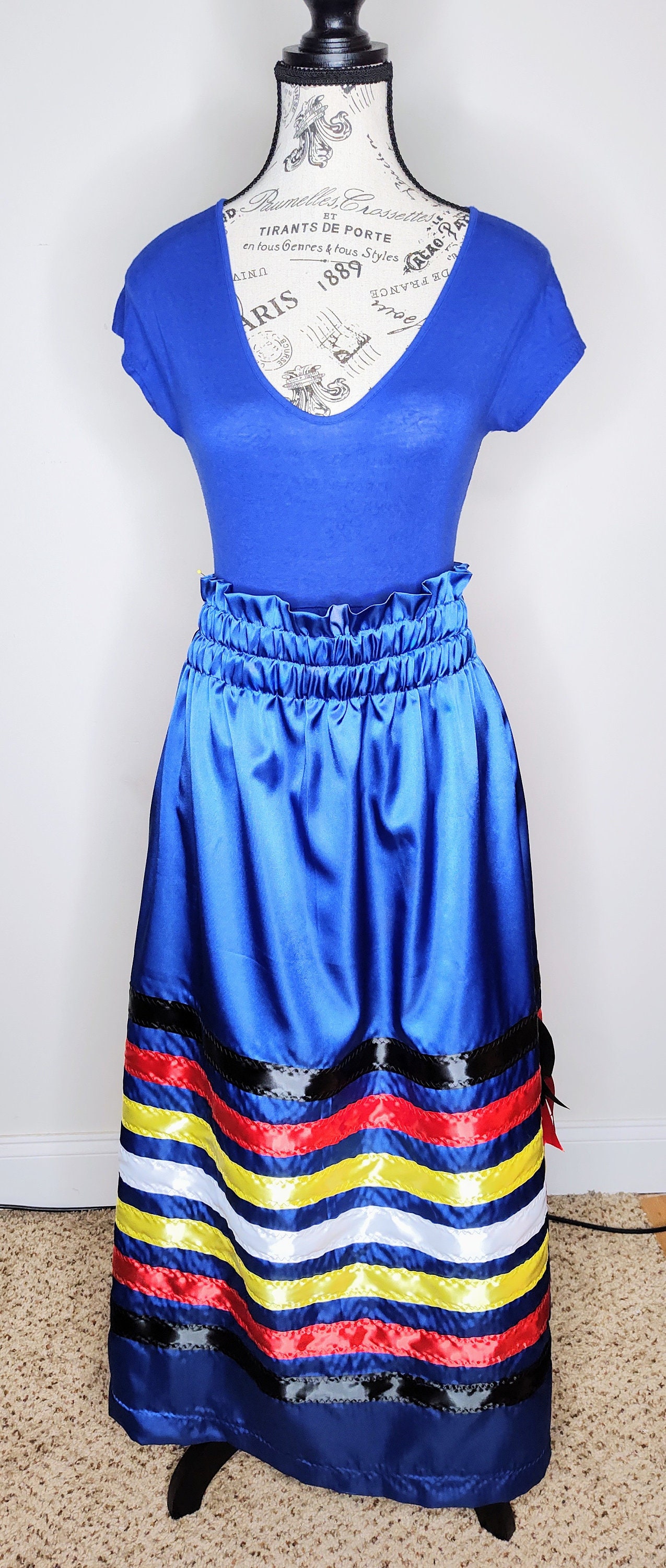 Purple Ribbon Royal Blue Ribbon Skirt Royal Blue, Purple, Red