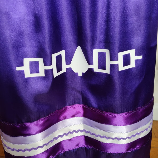 Ribbon Skirt Wampum Belt Native American Skirt Indigenous Ribbon Skirt