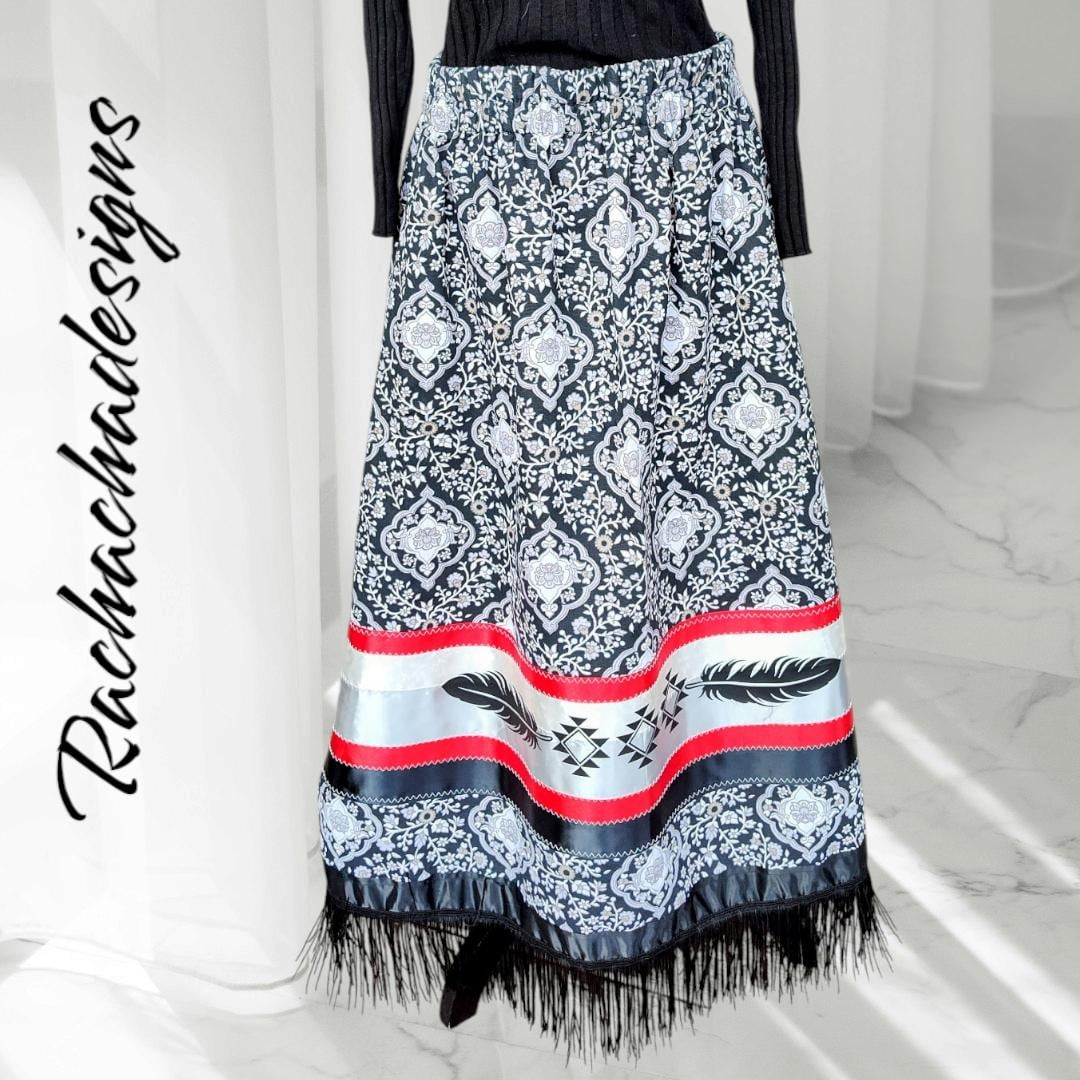 美品★ RIBBON EMBROIDERY SKIRT Cotton Ribbon Skirts | Women's Ribbon Skirts | Stacked