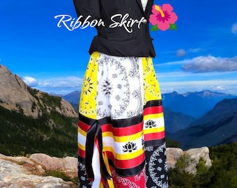 Falda de cinta Falda de cinta de bandana de cuatro direcciones Falda de bandana Falda de cinta de bandana