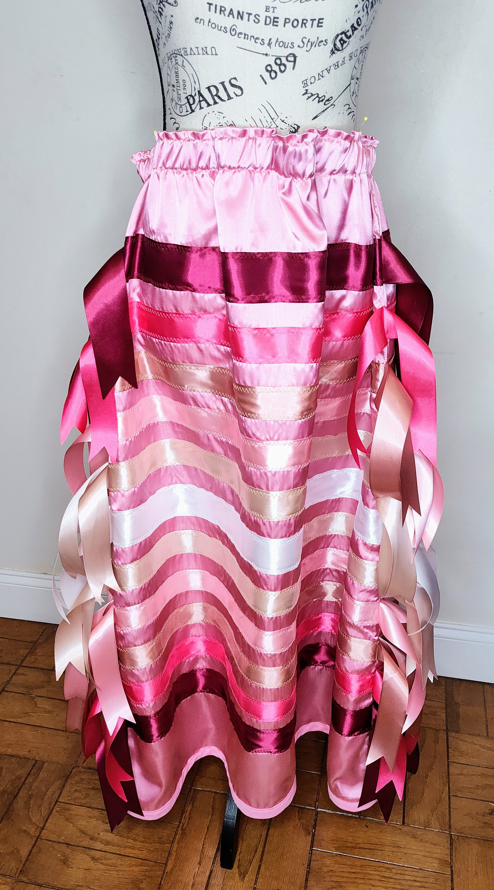 Native American Ribbon Skirt Cherry Blossom Ribbon Skirt