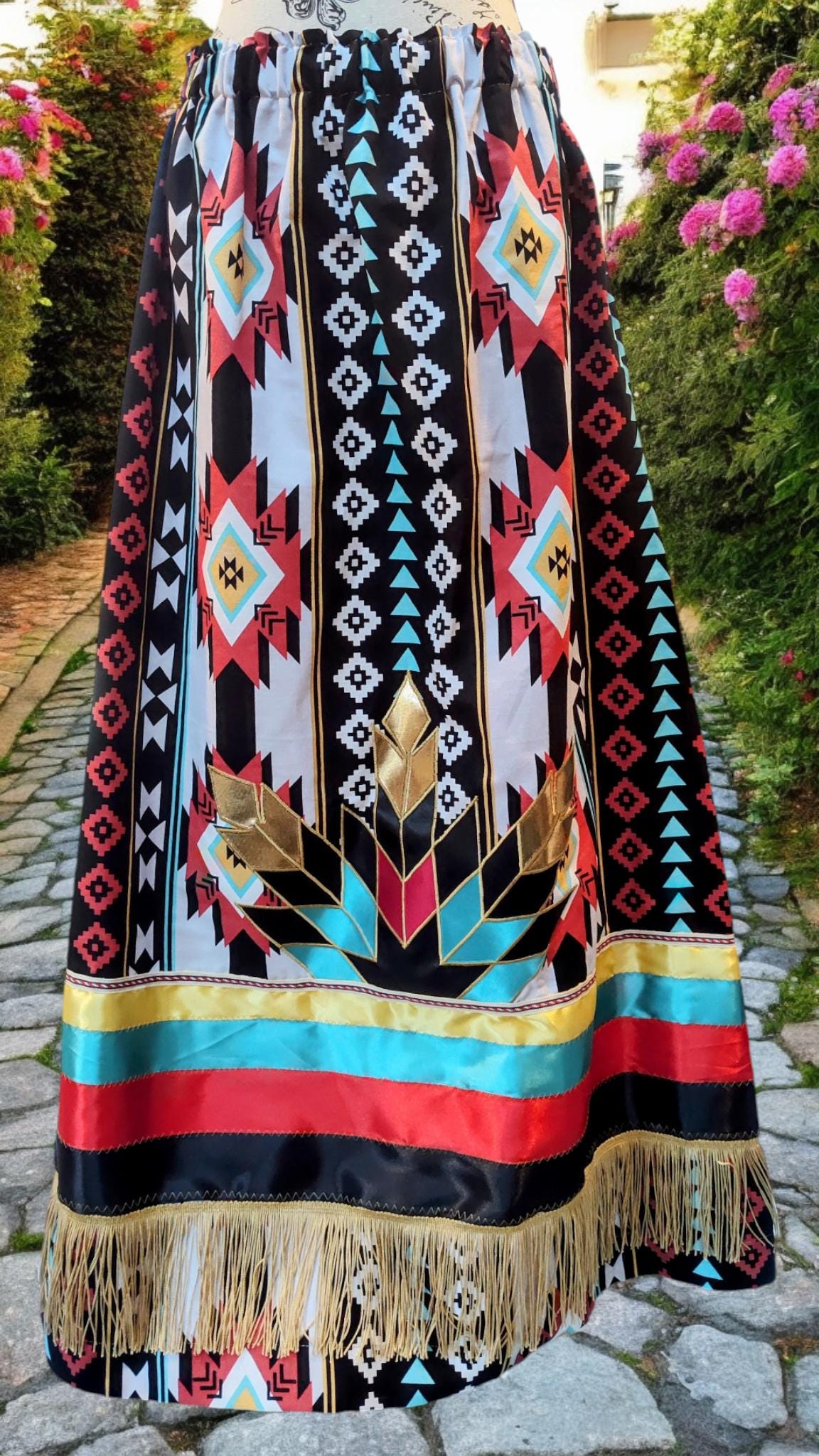 美品★ RIBBON EMBROIDERY SKIRT Cotton Ribbon Skirts | Women's Ribbon Skirts | Stacked