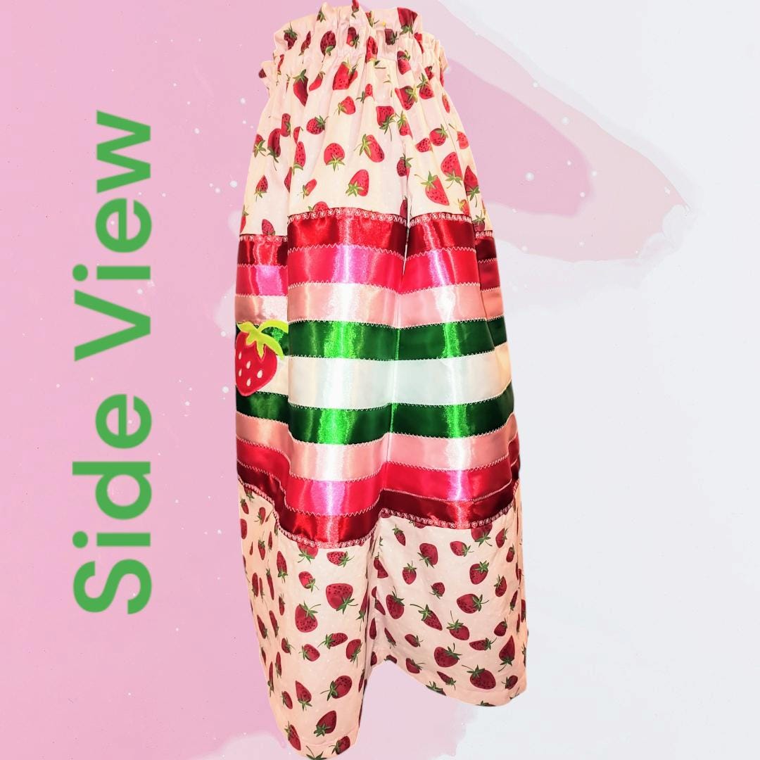 Strawberry Ribbon Skirt Native American Ribbon Skirt Strawberry