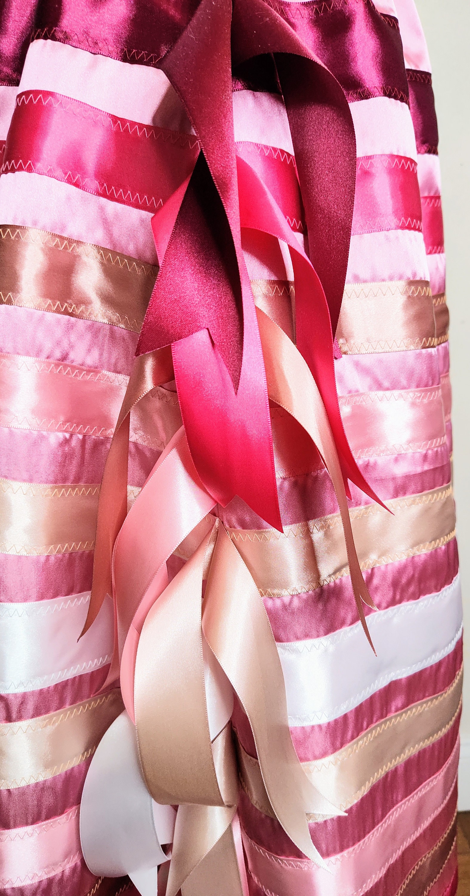Native American Ribbon Skirt Cherry Blossom Ribbon Skirt Pink