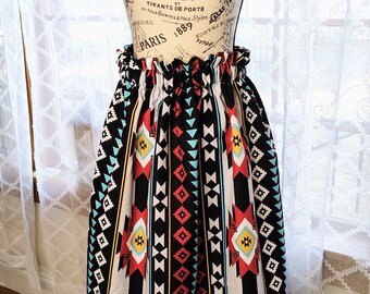 Ribbon Skirt Tribal Black Native American Ribbon Skirt