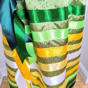 Native American Ribbon Sacred Sweetgrass Ribbon Skirt Green Ribbon ...